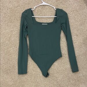 Aritzia Green Long Sleeve Bodysuit